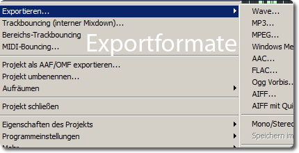 Exportformate